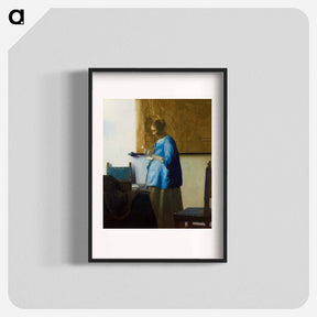 アートポスター-Woman Reading a Letter - ヨハネス フェルメール Poster.