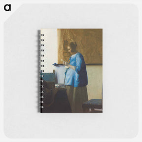 アートメモ帳-Woman Reading a Letter - ヨハネス フェルメール Memo.