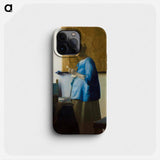 Woman Reading a Letter - Johannes Vermeer Phone Case.