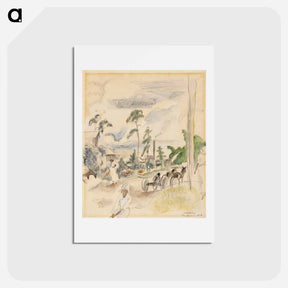 アートポストカード-Landscape with Figures, Miami
 - ジュール パスキン Postcard.