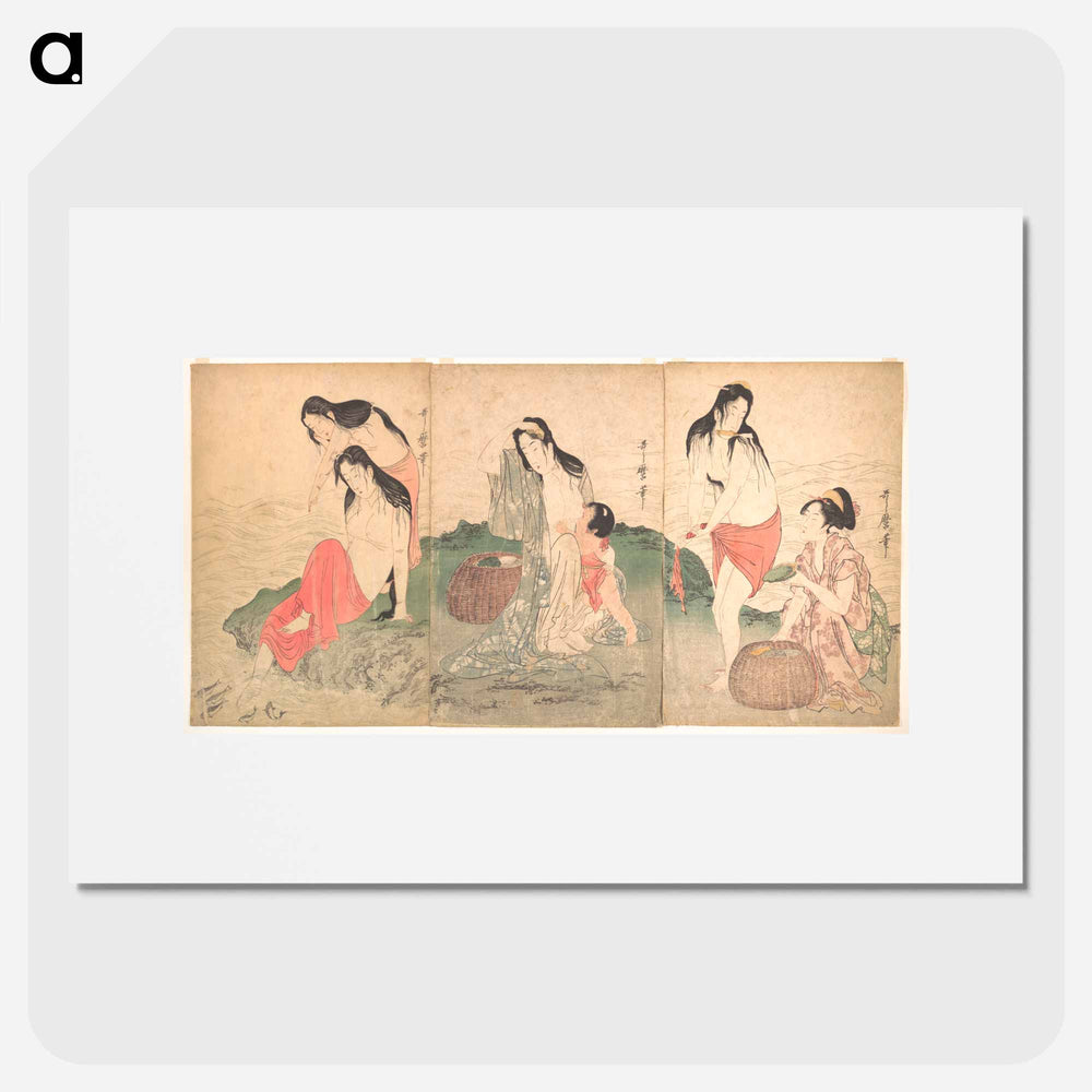 The Awabi Fishers - 喜多川 歌麿 Poster.