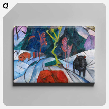 アートパネル-Red Bison
 - バーゼル美術館 Canvas.