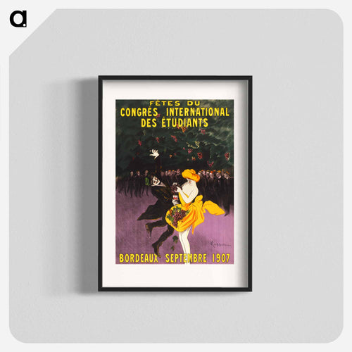 Celebrations of the international student congress, Bordeaux - Leonetto Cappiello Poster.