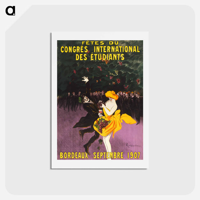 アートポストカード-Celebrations of the international student congress, Bordeaux - レオネット カピエッロ Postcard.