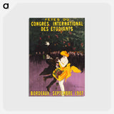 アートポストカード-Celebrations of the international student congress, Bordeaux - レオネット カピエッロ Postcard.