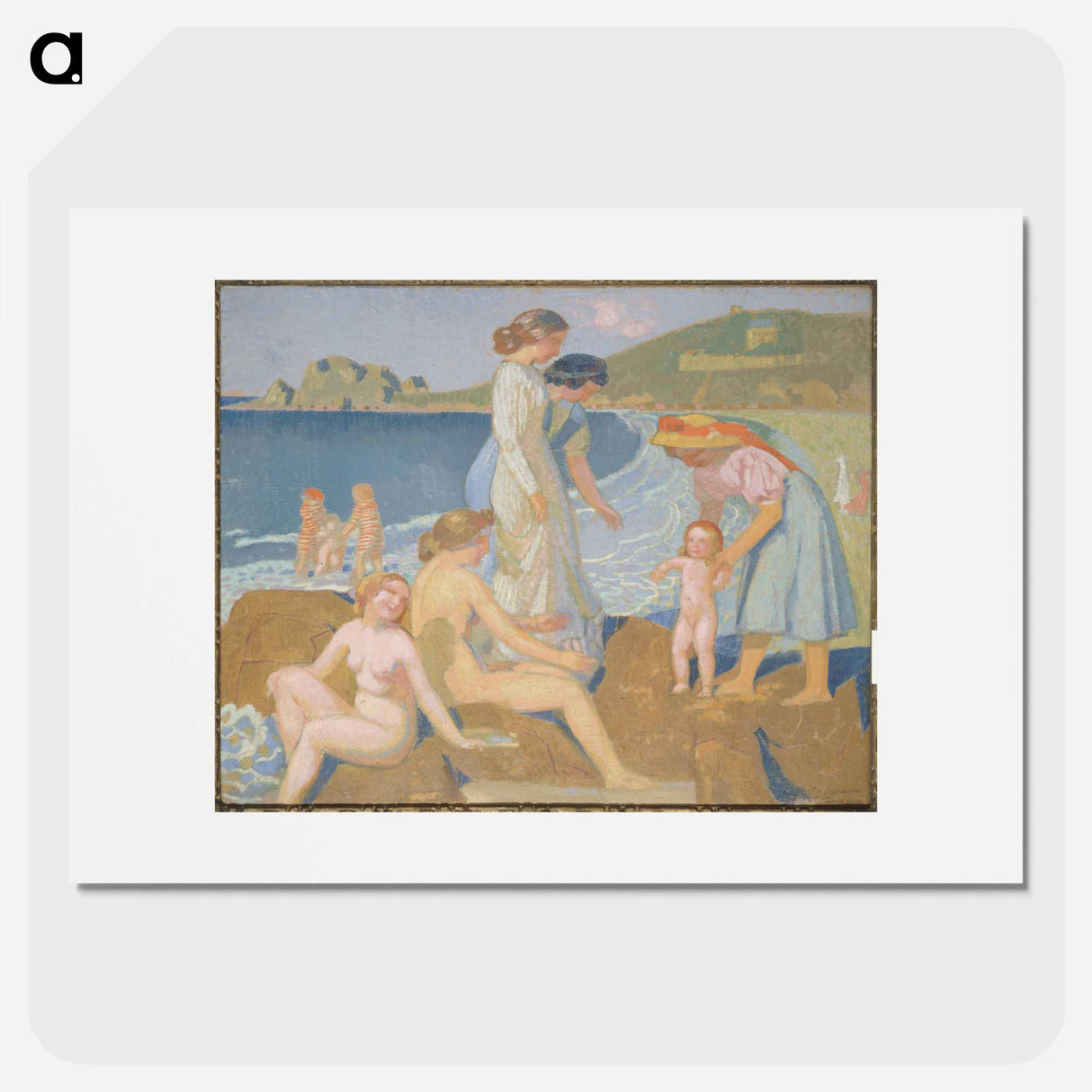 Springtime Bathers in Perros Guirec - モーリス ドニ Poster.