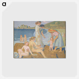 アートポストカード-Springtime Bathers in Perros Guirec - モーリス ドニ Postcard.