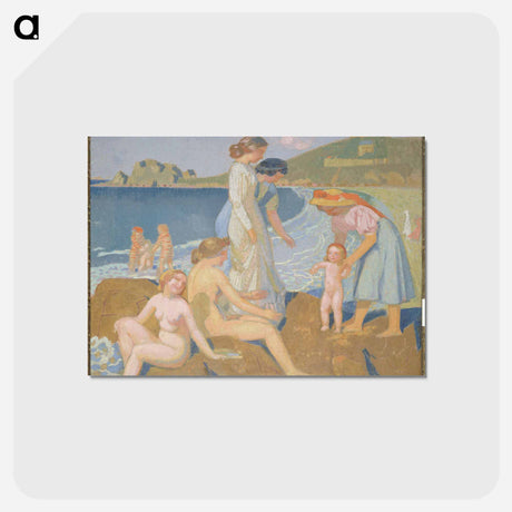 アートポストカード-Springtime Bathers in Perros Guirec - モーリス ドニ Postcard.