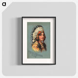アートポスター-Native American Woman Illustrated Postcard
 - 国立医学図書館 Poster.