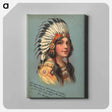 アートパネル-Native American Woman Illustrated Postcard
 - 国立医学図書館 Canvas.