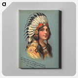 アートパネル-Native American Woman Illustrated Postcard
 - 国立医学図書館 Canvas.