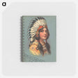 アートメモ帳-Native American Woman Illustrated Postcard
 - 国立医学図書館 Memo.