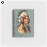 アートメモ帳-Native American Woman Illustrated Postcard
 - 国立医学図書館 Memo.