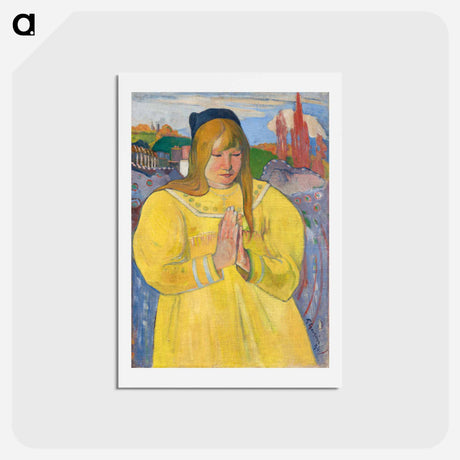 アートポストカード-Young Christian Girl - ポール ゴーギャン Postcard.