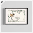 アートポスター-Japanese Meadow Bunting and Pear Flower
 - 鳥類図鑑 Poster.
