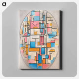 Composition in Oval with Color Planes 1 - Piet Mondrian Canvas.