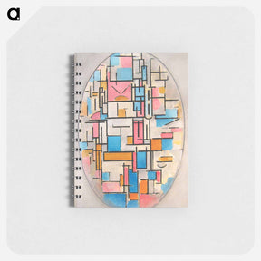 アートメモ帳-Composition in Oval with Color Planes 1 - ピエト モンドリアン Memo.