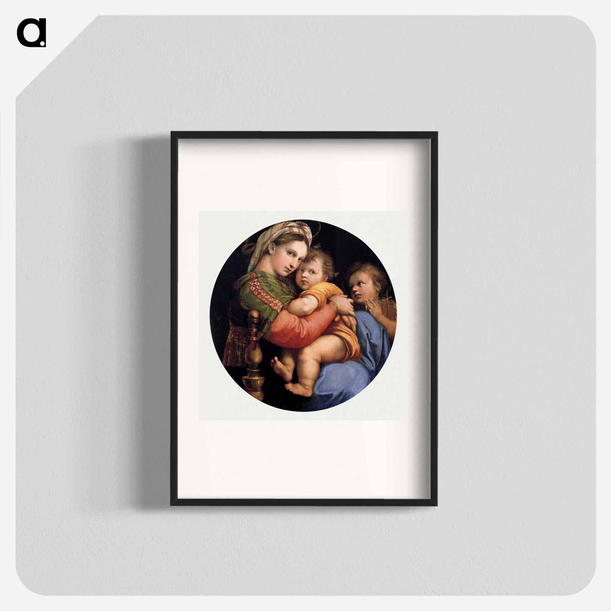 Madonna della seggiola - Raffaello Santi Poster.