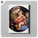 Raphael's Madonna della seggiola - ラファエロ サンティ Canvas.