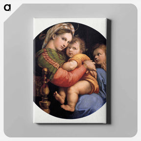 アートパネル-Raphael's Madonna della seggiola - ラファエロ サンティ Canvas.