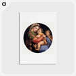 アートポストカード-Raphael's Madonna della seggiola - ラファエロ サンティ Postcard.
