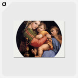 アートポストカード-Raphael's Madonna della seggiola - ラファエロ サンティ Postcard.