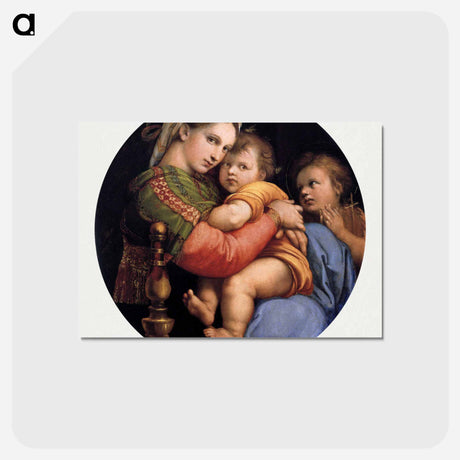 アートポストカード-Raphael's Madonna della seggiola - ラファエロ サンティ Postcard.
