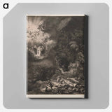 The Angel Appearing to the Shepherds - レンブラント ファン レイン Canvas.