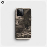 The Angel Appearing to the Shepherds - Rembrandt van Rijn Phone Case.