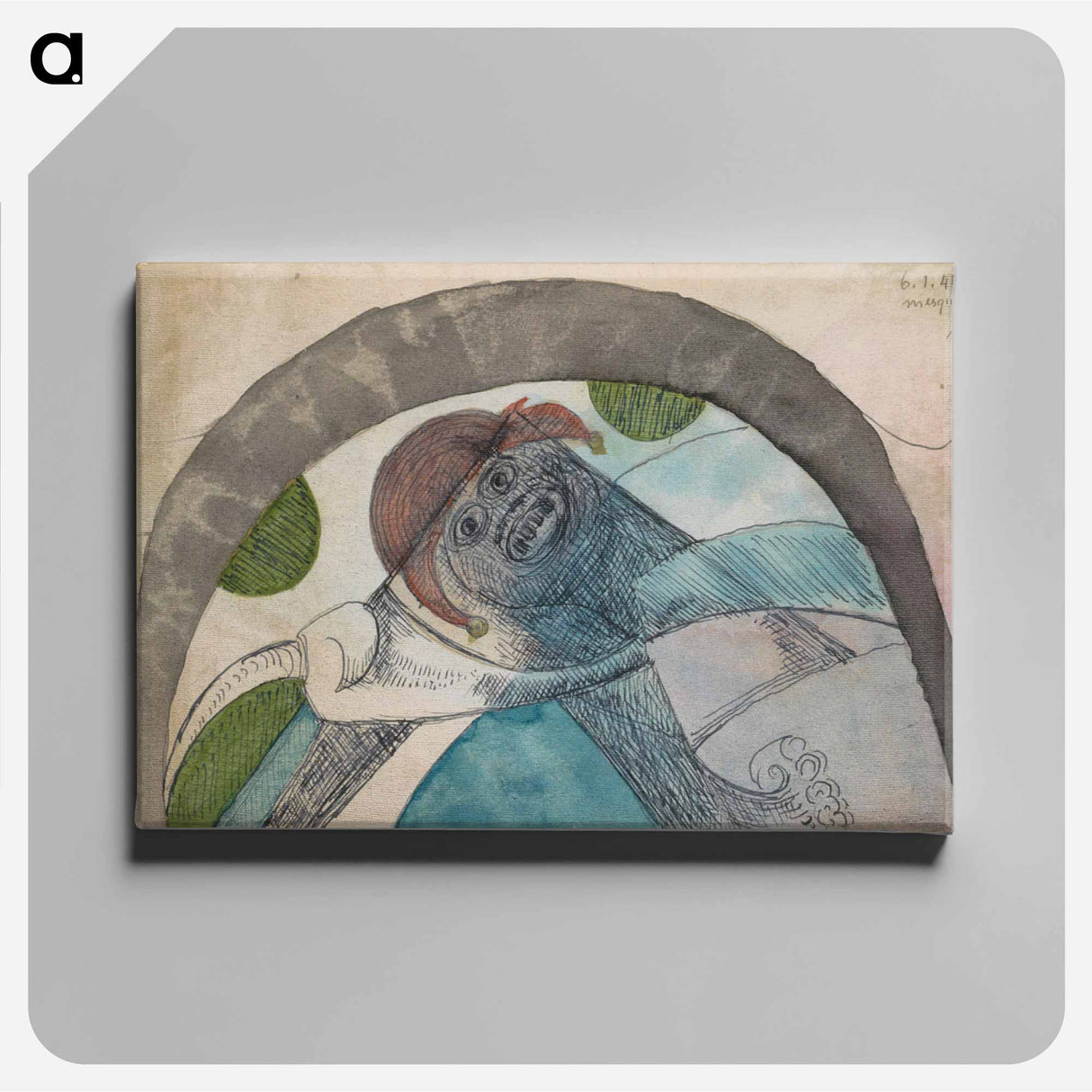Antropomorf Figuur met een Harlekijnsmuts onder een Boog
 - サミュエル ジェスルン Canvas.