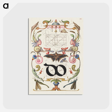 アートポストカード-Guide for Constructing the Ligature do from Mira Calligraphiae Monumenta
 - 書道のお手本 Postcard.