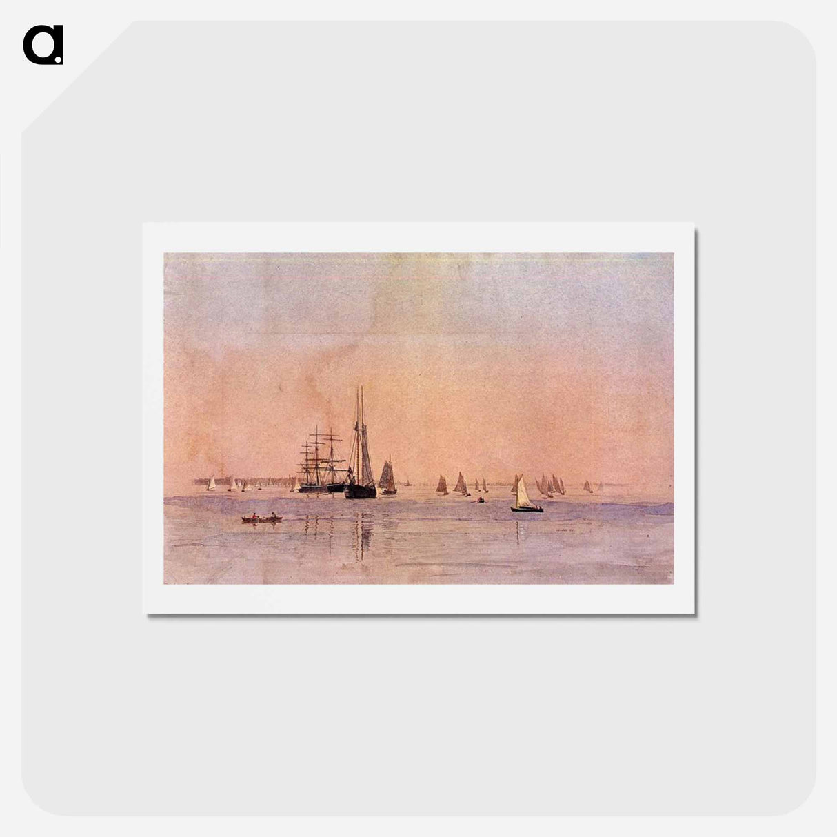 アートポストカード-Drifting - トーマス エイキンズ Postcard.