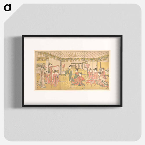 New Year's Celebration in a Large Mansion
 - 歌川 豊国 Poster.