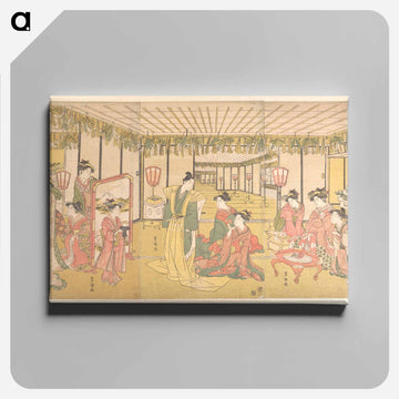 New Year's Celebration in a Large Mansion
 - 歌川 豊国 Canvas.