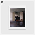 アートポストカード-Interior with Woman at Piano - ヴィルヘルム ハンマースホイ Postcard.