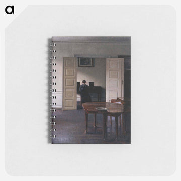 Interior with Woman at Piano - ヴィルヘルム ハンマースホイ Memo.