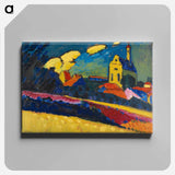 Study of Murnau - Landscape with Church - Wassily Kandinsky Canvas.