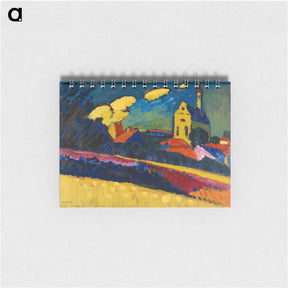 アートメモ帳-Study of Murnau - Landscape with Church - ワシリー カンディンスキー Memo.