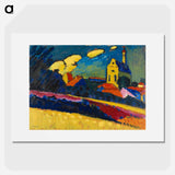 Study of Murnau - Landscape with Church - Wassily Kandinsky Poster.