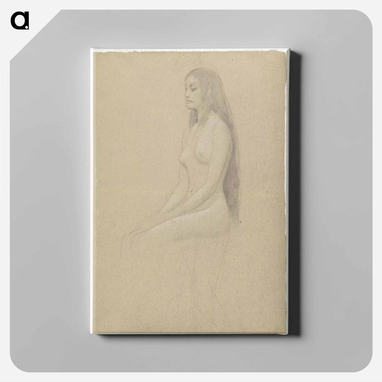 アートパネル-Seated Female Nude
 - ウィーン博物館 Canvas.