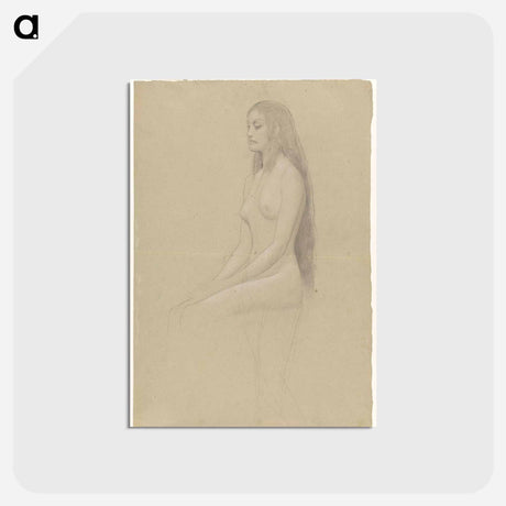 アートポストカード-Seated Female Nude
 - ウィーン博物館 Postcard.