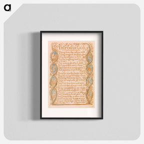 アートポスター-Songs of Innocence, Plate 3, "Introduction" - ウィリアム ブレイク Poster.