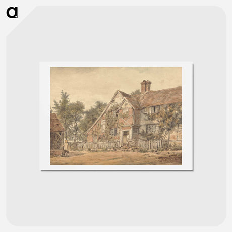 アートポストカード-A Farmhouse - ウィリアム ヘンリー ハント Postcard.