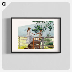 アートポスター-On the Stile - ウィンスロー ホーマー Poster.
