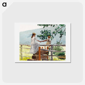 アートポストカード-On the Stile - ウィンスロー ホーマー Postcard.
