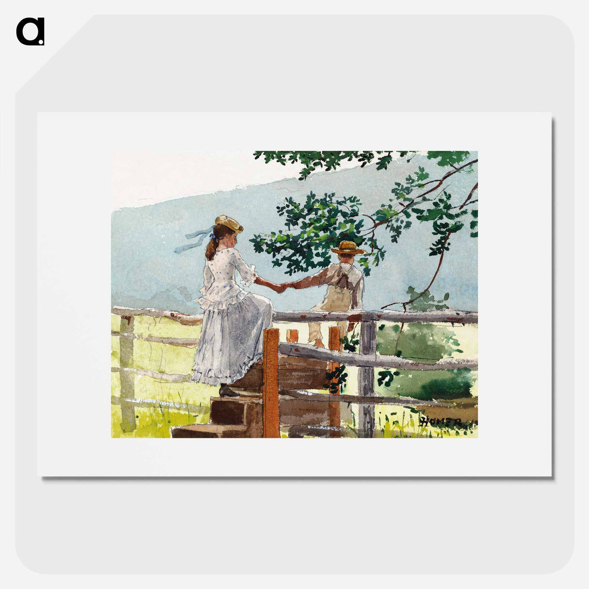 On the Stile - Winslow Homer Poster.