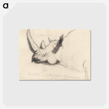 アートポストカード-A Rhinoceros: Head and Shoulders, Facing Left
 - イェール大学アートギャラリー Postcard.