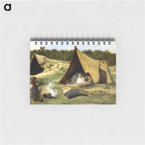 アートメモ帳-Indian Camp - アルバート ビアスタット Memo.