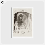 アートポストカード-The Wood Sawyer - 不思議の国のアリス Postcard.