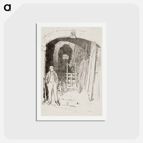 アートポストカード-The Wood Sawyer - 不思議の国のアリス Postcard.